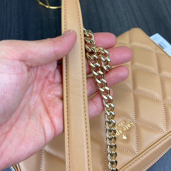 Kate Spade KG425 Carey Smooth Quilted Mini Camera Bag, Tiramisu M - Picture 4 of 5